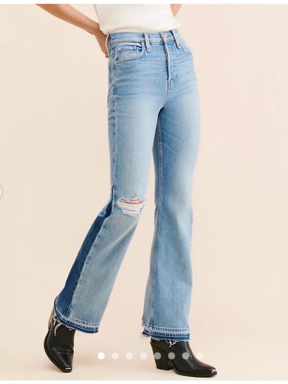 Hudson Light Blue High-Rise flare Leg Jeans